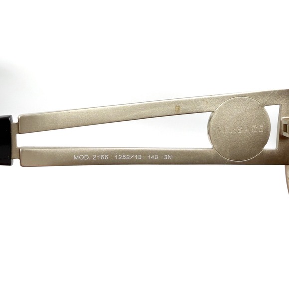 Versace 2166 Shield Sunglasses Medusa Gold Metal Frame - Picture 10 of 11